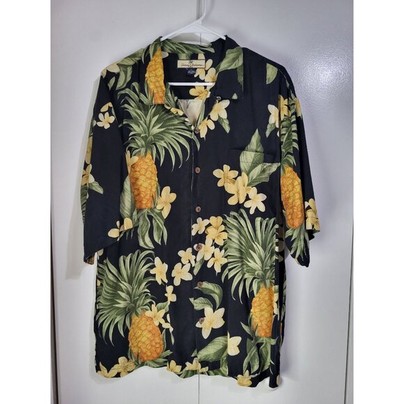 Tommy Bahama Other - Tommy Bahama Men's XL Silk Floral Hawaiian Shirt Pineapples Tropical Resort
